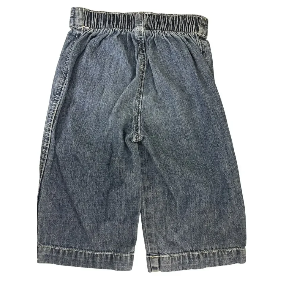 Vintage OshKosh Girl’s Wide Leg Denim Embroidered Jeans Sz 3T USA Nautical
